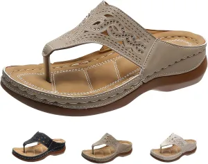 2024 Soft Bottom Massage Orthopedic Flip Flops Comfort Orthotic Dressy Casual Women Sandals with Arch Support