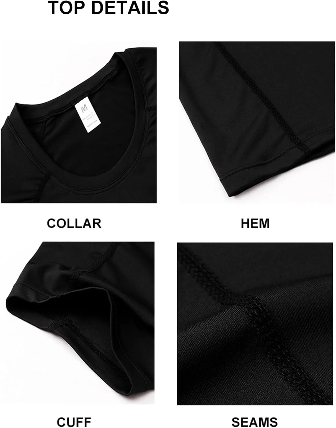 5 Pack Men's Compression Shirts Short Sleeve Camouflage Cool Dry Sports Athletic Workout Baselayer Undershirt T-Shirt Tops