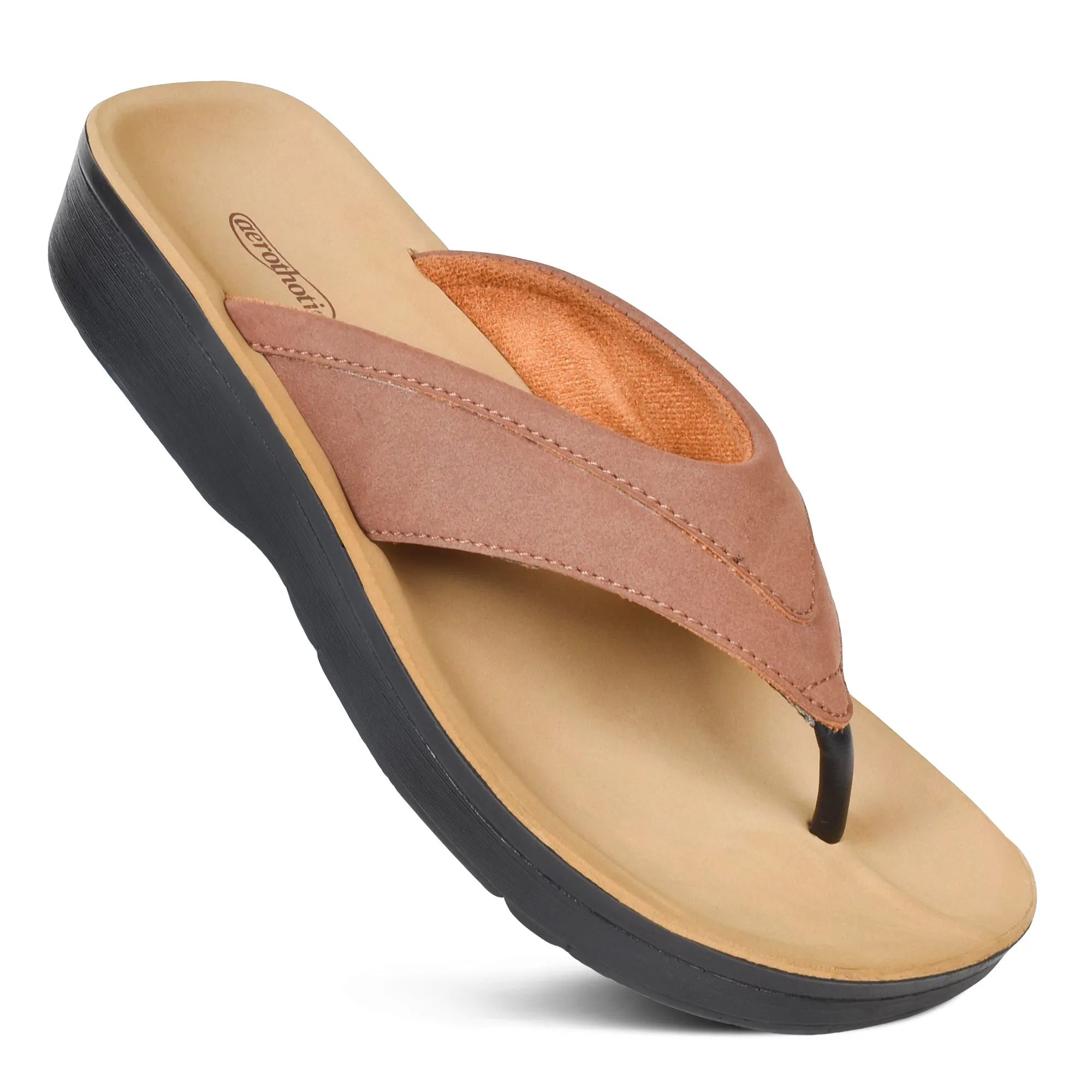Aerohthoic Tera Casual Comfortable Arch Supportive Women’s Flip Flops - L0369