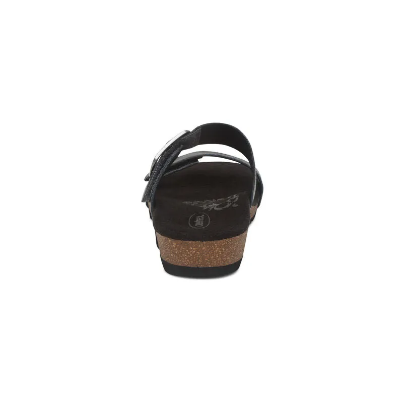 Aetrex Women's Daisy Adjustable Slide Sandal Black