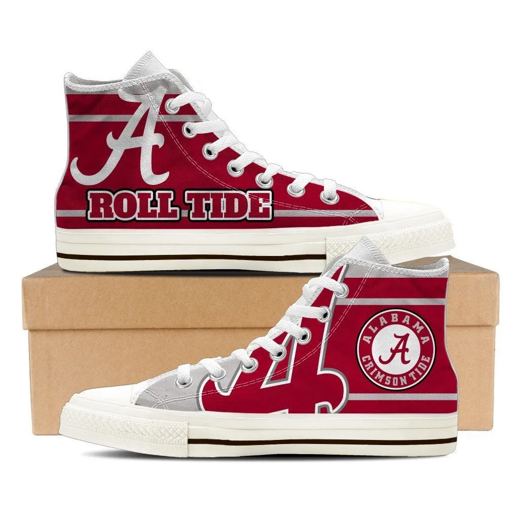 alabama crimson tide ladies high top sneakers
