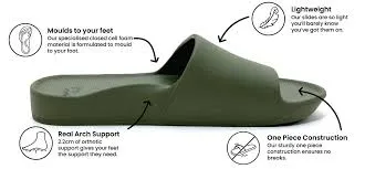 Archies Arch Support Slides Khaki