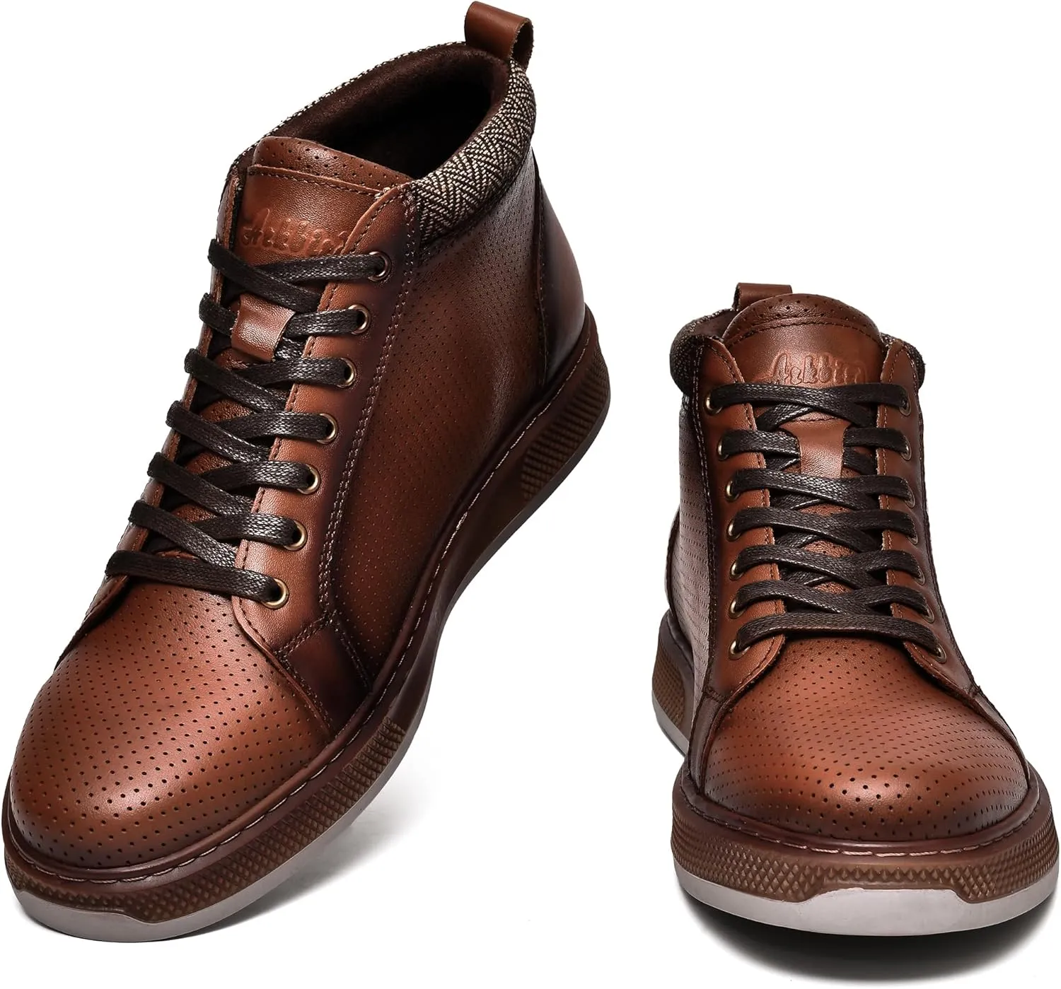 Arkbird Mens Leather Sneaker Fashion Classic Casual Chukka Ankle Boots for Men