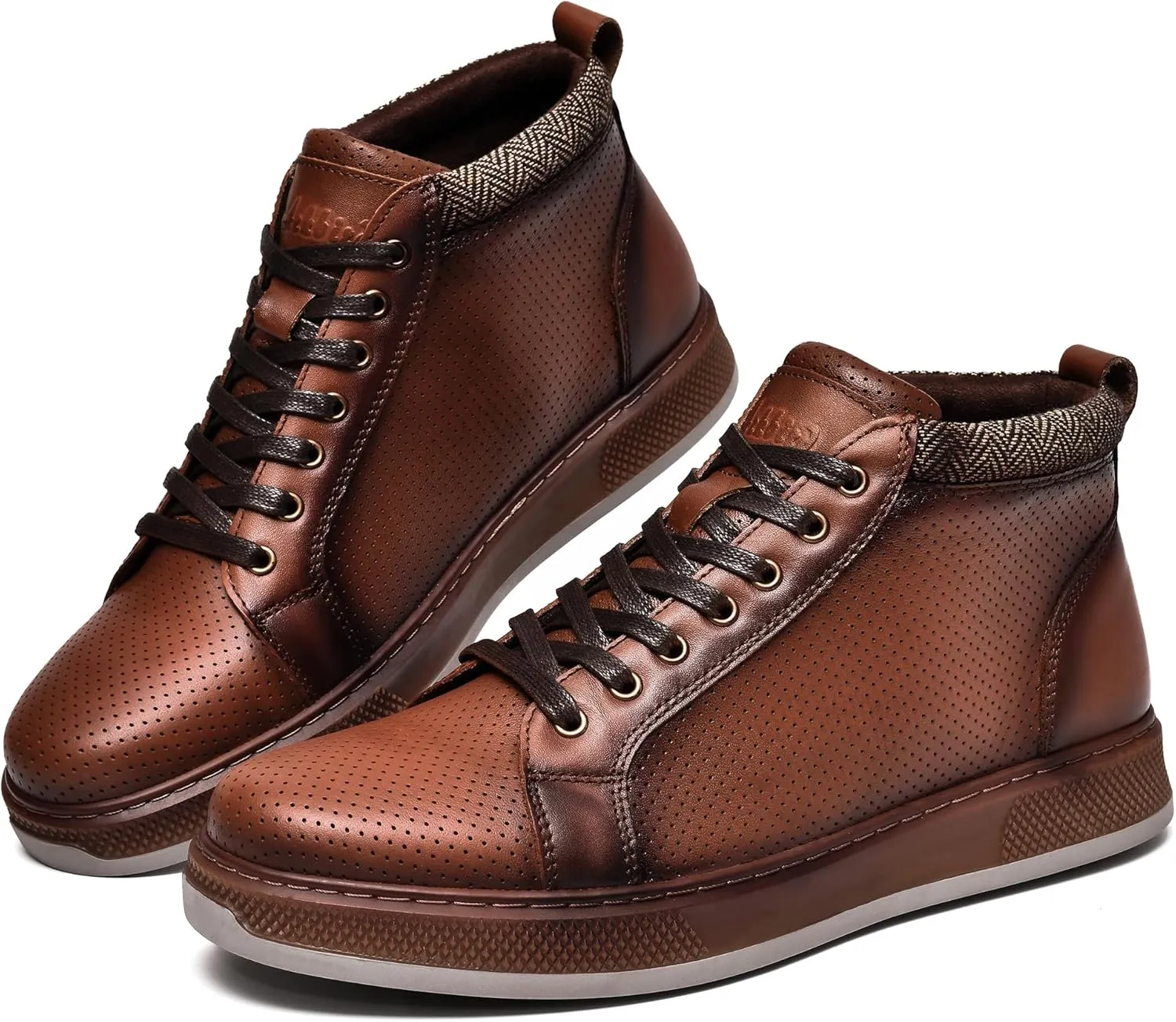 Arkbird Mens Leather Sneaker Fashion Classic Casual Chukka Ankle Boots for Men