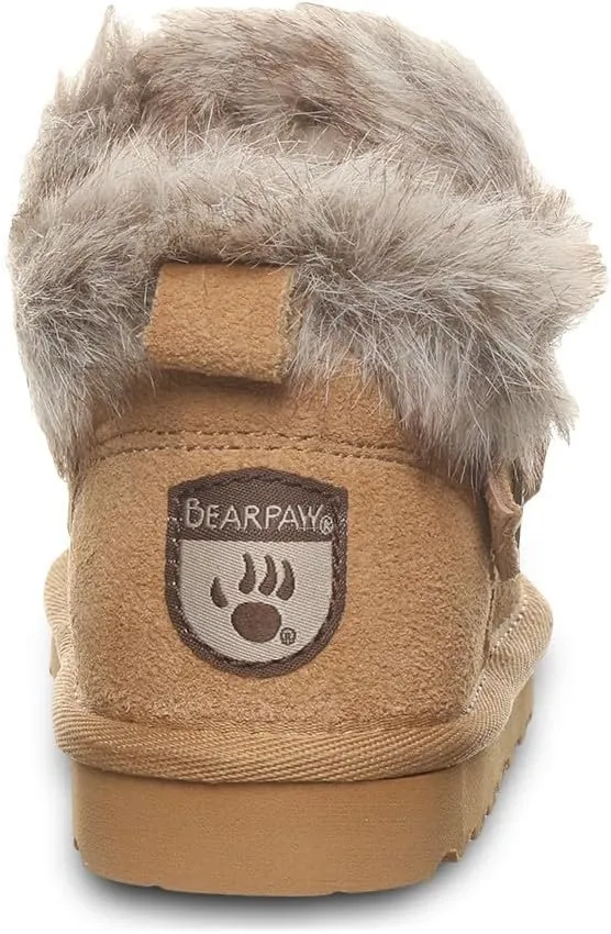 BEARPAW Jasmine Toddler | Toddler's Boot Classic Suede | Kid's Slip On Boot | Comfortable Winter Boot