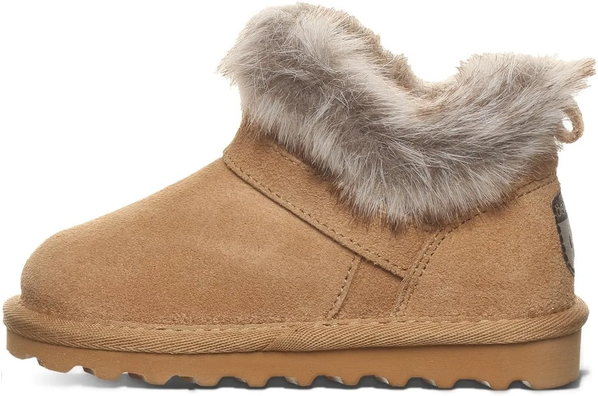 BEARPAW Jasmine Toddler | Toddler's Boot Classic Suede | Kid's Slip On Boot | Comfortable Winter Boot