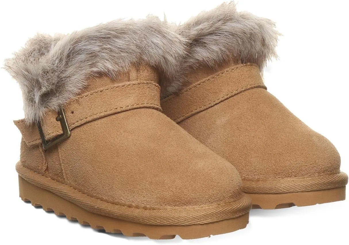 BEARPAW Jasmine Toddler | Toddler's Boot Classic Suede | Kid's Slip On Boot | Comfortable Winter Boot