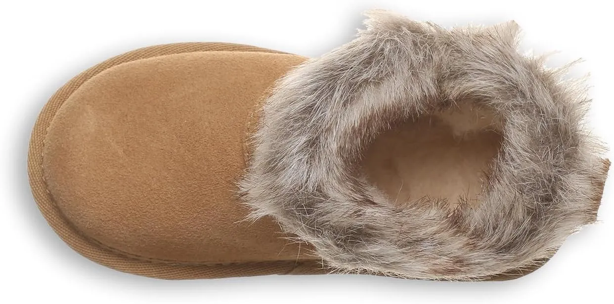 BEARPAW Jasmine Toddler | Toddler's Boot Classic Suede | Kid's Slip On Boot | Comfortable Winter Boot