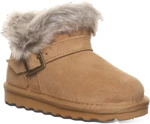BEARPAW Jasmine Toddler | Toddler's Boot Classic Suede | Kid's Slip On Boot | Comfortable Winter Boot
