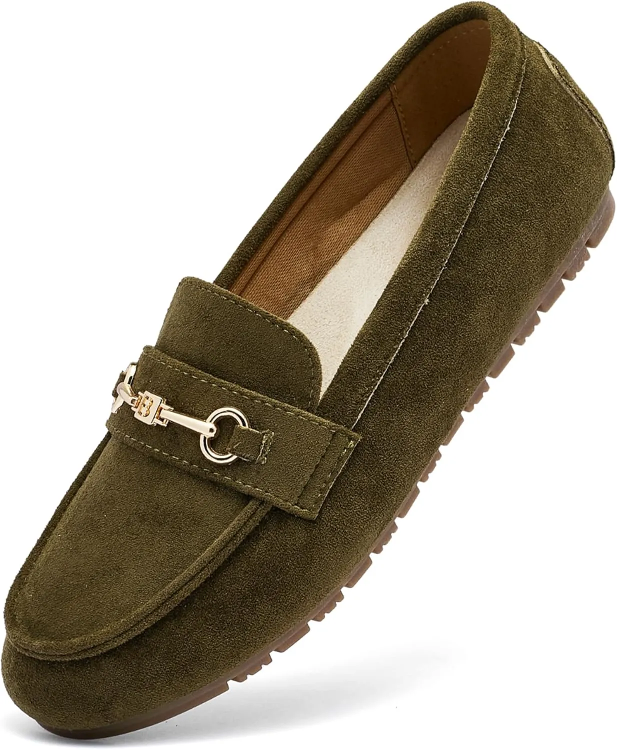 BGSTGUDS Women's Wide Loafers Shoes Cute Dressy Shoes Ladies Comfort Slip Ons Work Shoes