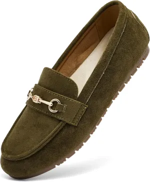 BGSTGUDS Women's Wide Loafers Shoes Cute Dressy Shoes Ladies Comfort Slip Ons Work Shoes
