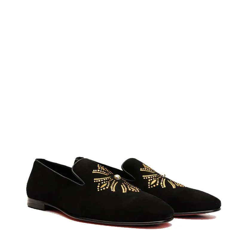 Blue Suede Slip-on Loafer Men Shoe