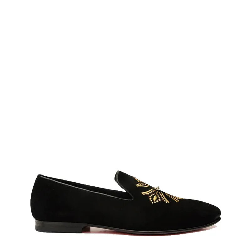 Blue Suede Slip-on Loafer Men Shoe
