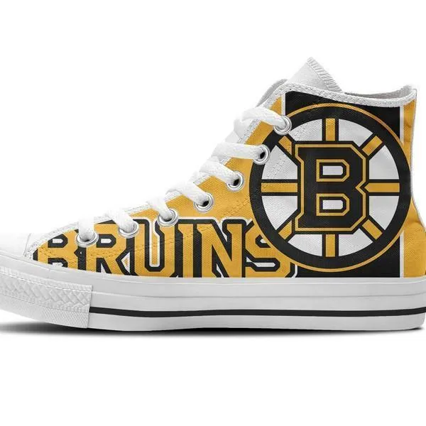boston bruins mens high top sneakers high top