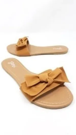 BOW SLIP ON SANDALS