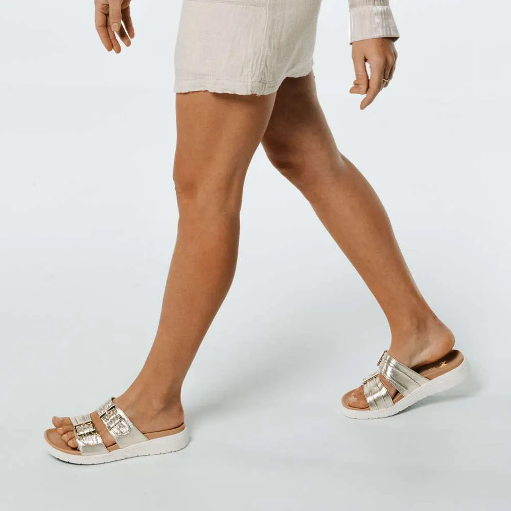 Bowie Slide Sandal - Champagne