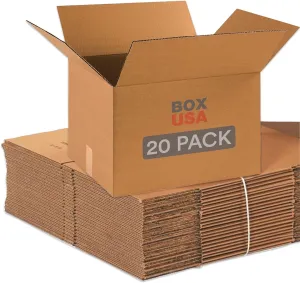 BOX USA Moving Boxes Medium 18"L x 14"W x 12"H 20-Pack | Corrugated Cardboard Box for Shipping, Mailing, Packing, Packaging and Storage 18x14x12