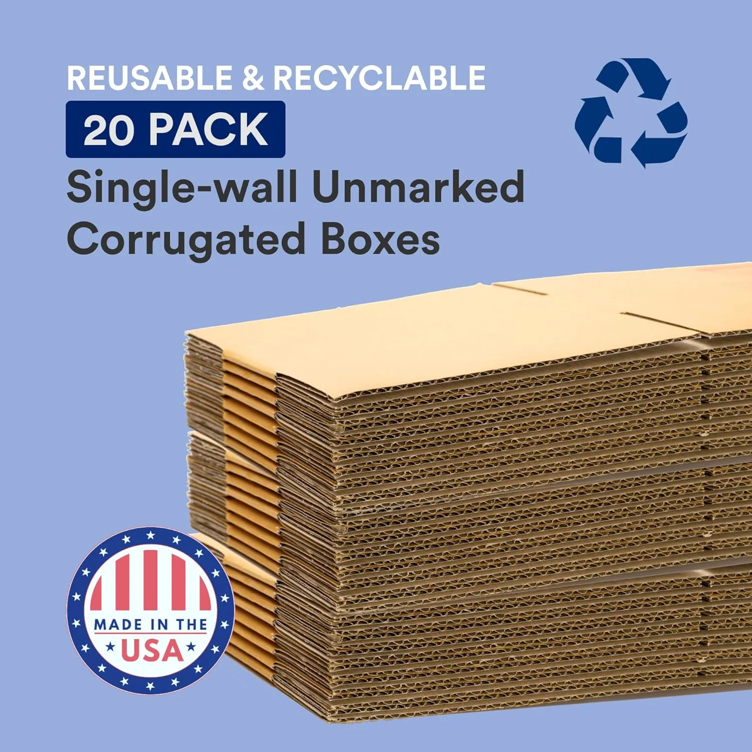 BOX USA Moving Boxes Medium 18"L x 14"W x 12"H 20-Pack | Corrugated Cardboard Box for Shipping, Mailing, Packing, Packaging and Storage 18x14x12