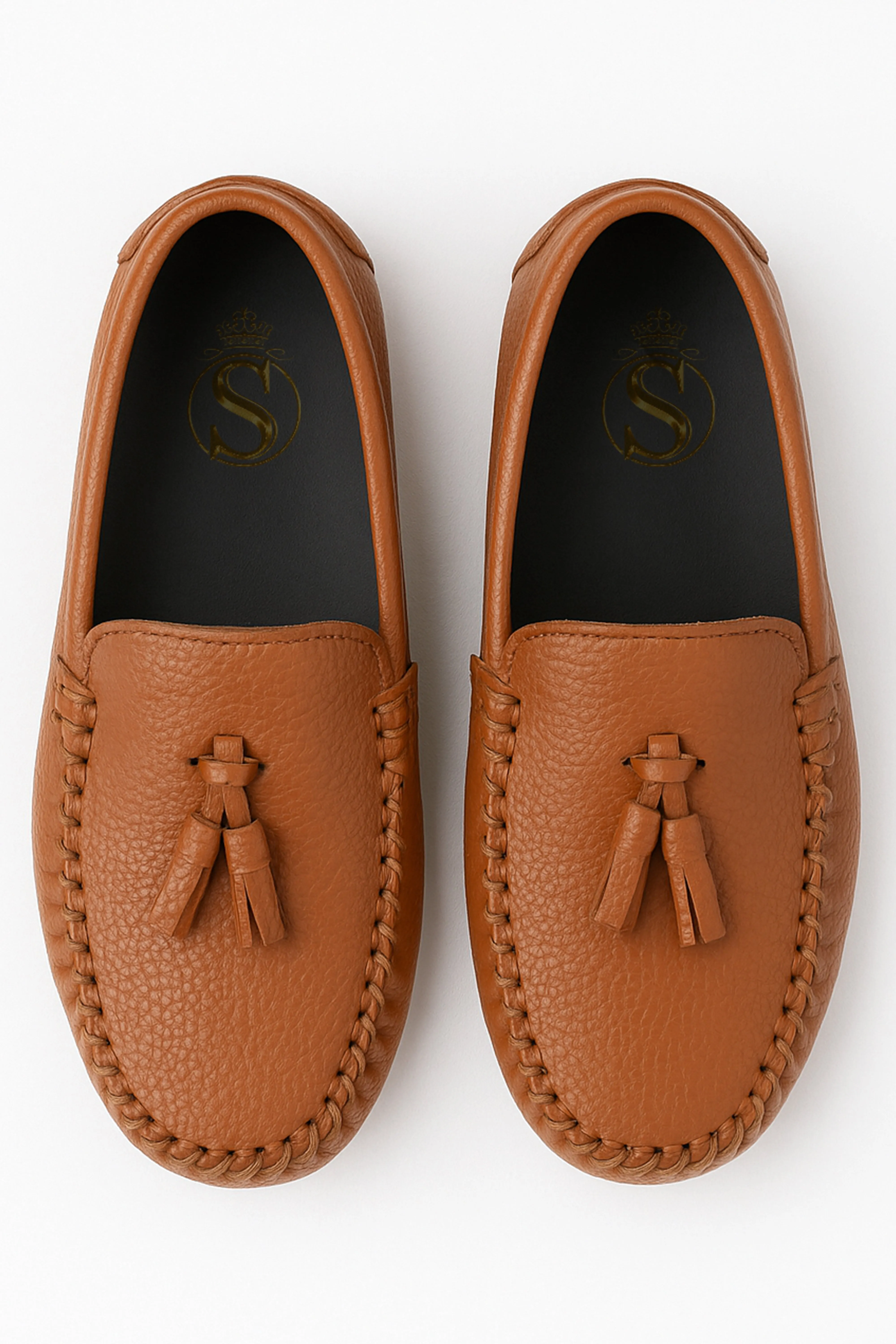 Boys Slip on Tassel Penny Loafer - ATHENS - Tan Brown