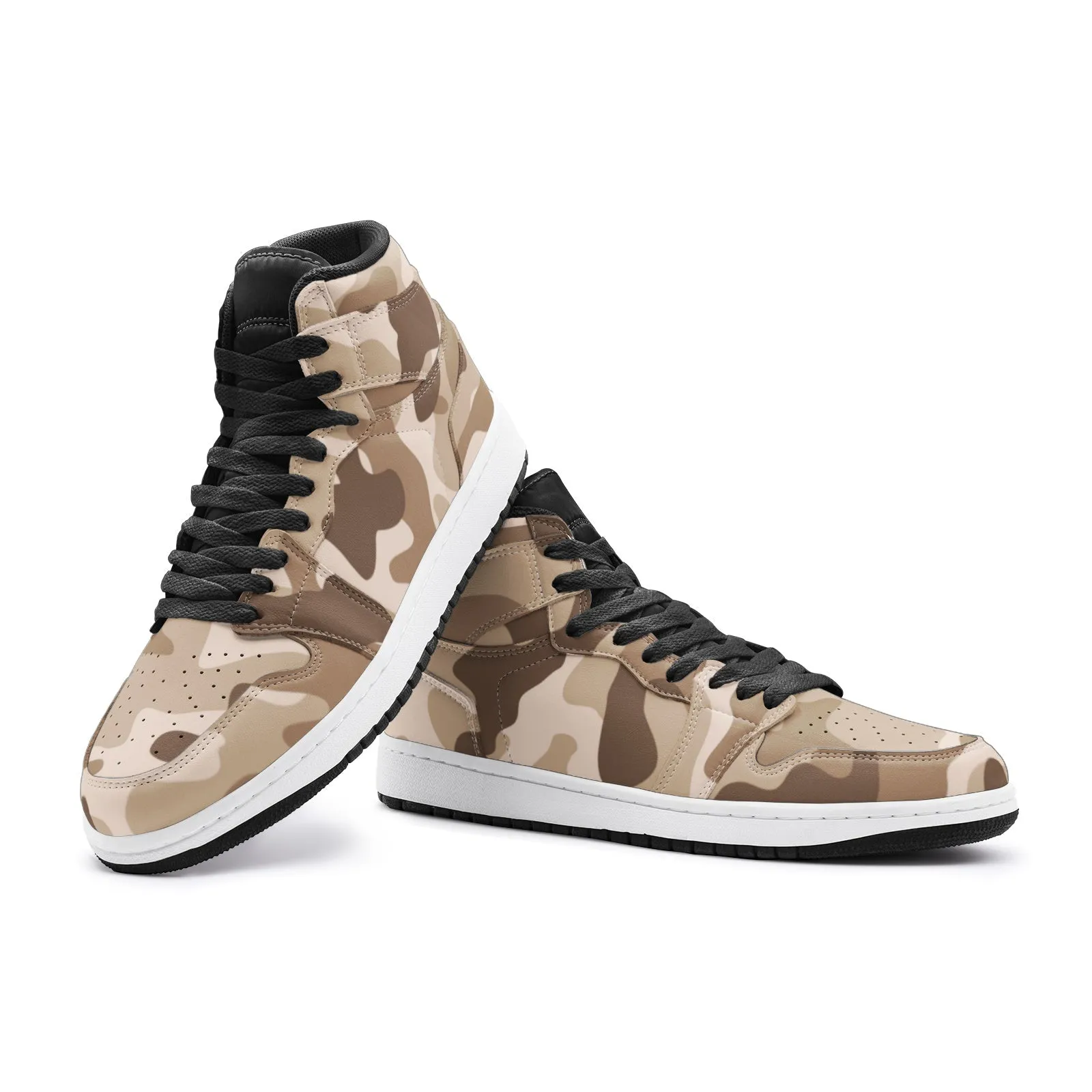 Camo Sneakers in Shades of Brown | High-Top AJ1 Style Style