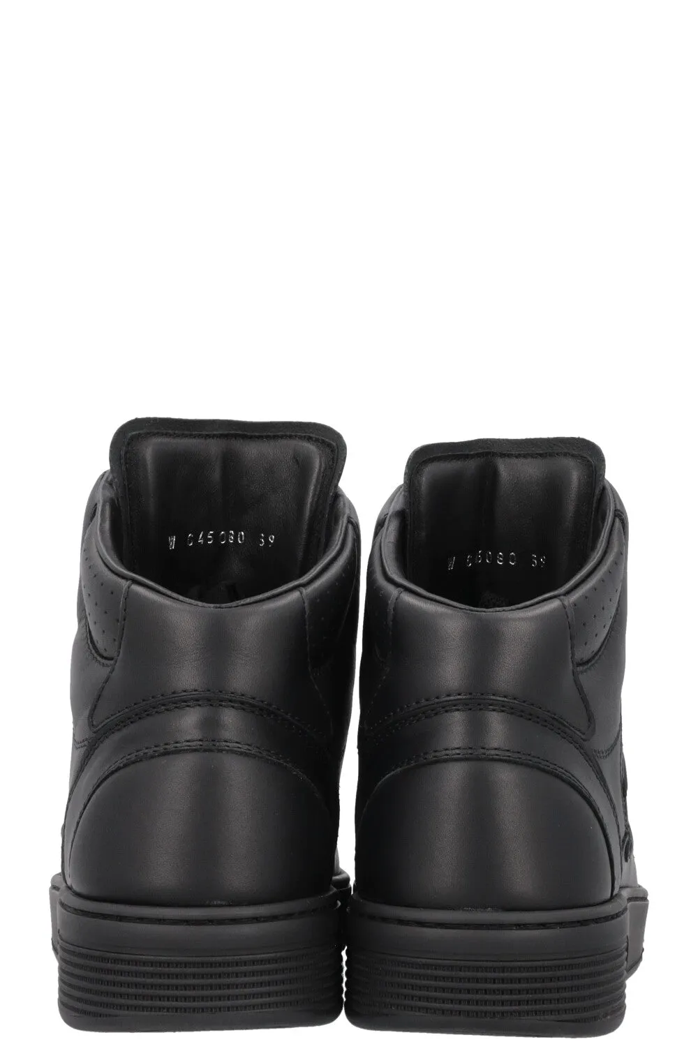 CHANEL High Top Sneaker Black Leather