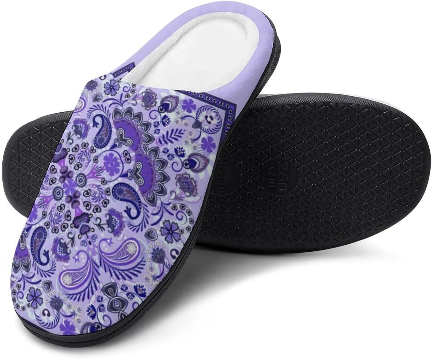 Christmas Clog Slippers Mens Non-Slip Warm House Slippers Womens Cotton Slippers Bedroom Slip-On Shoes Indoor Outdoor
