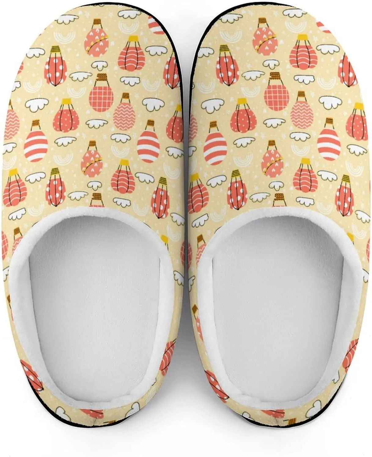 Christmas Clog Slippers Mens Non-Slip Warm House Slippers Womens Cotton Slippers Bedroom Slip-On Shoes Indoor Outdoor