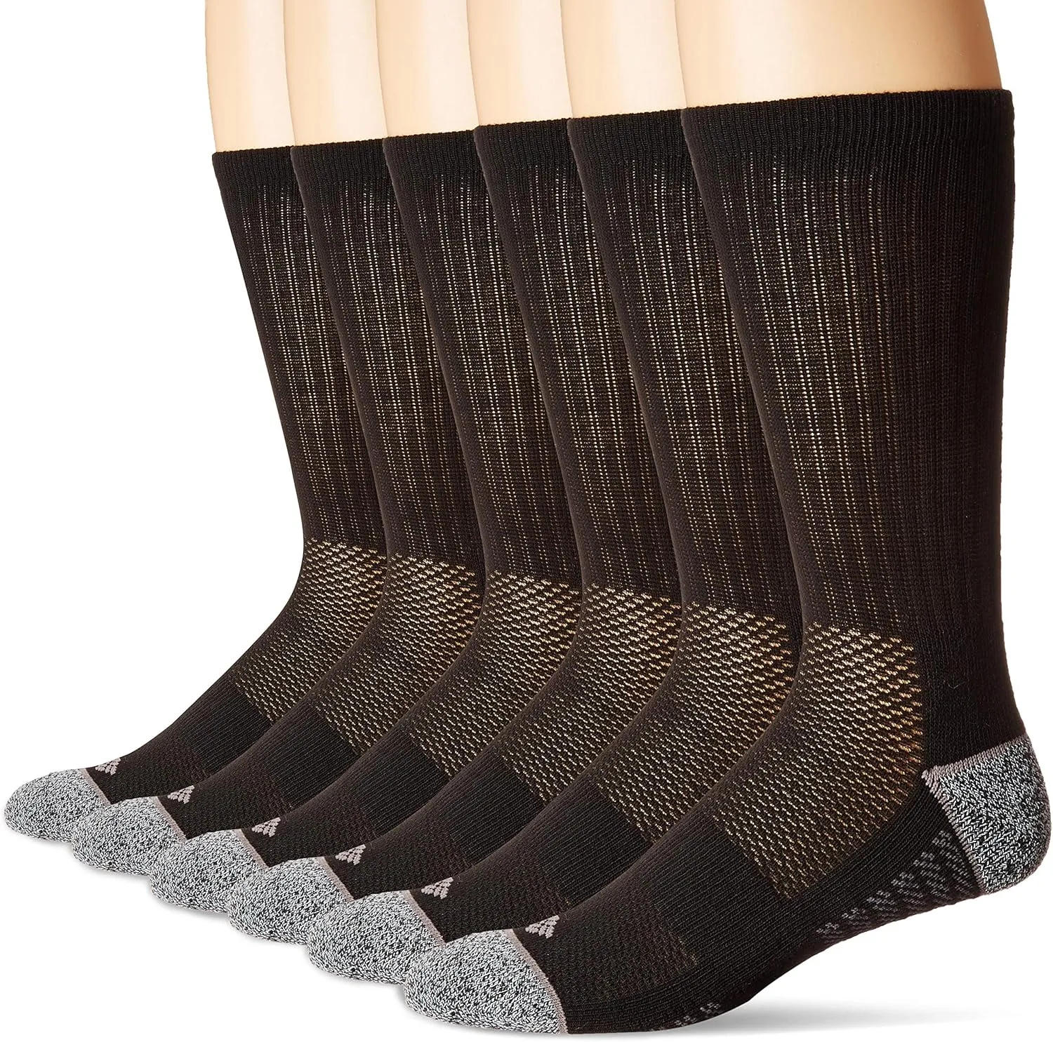 Columbia Men's Pique Weave Crew Socks with Arch Support, 6 Pairs