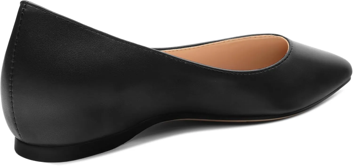 Comfortable Flats for Women Pointed Toe Slip On Pumps Dress Shoe