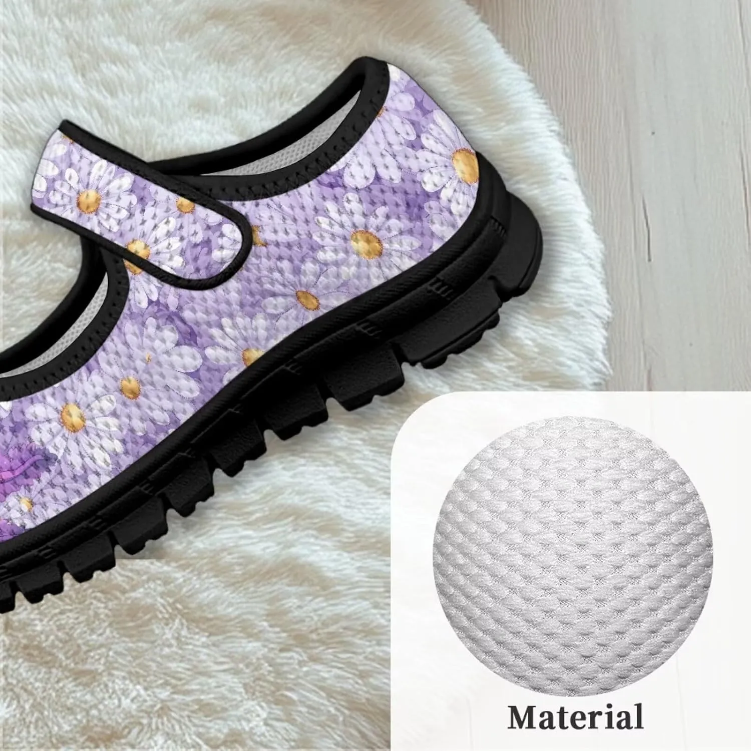 Comfortable Slip-On Sneaker for Girls,Girls'Mary Jane Shoes for Party,Cartoon Walking Flat Shoes for Daily Wear