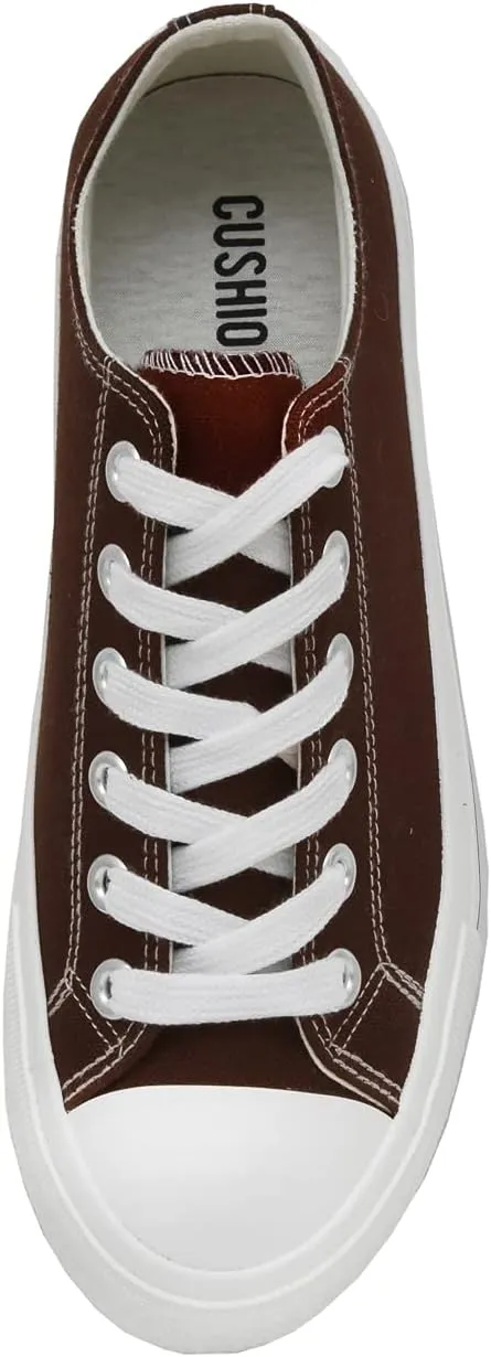 CUSHIONAIRE Women's Vina Low top Canvas Sneaker  Memory Foam