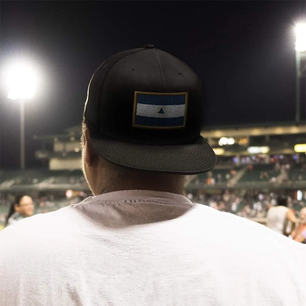 Custom Snapback Baseball Hat Nicaragua Embroidery Country Name Acrylic Cap Snaps