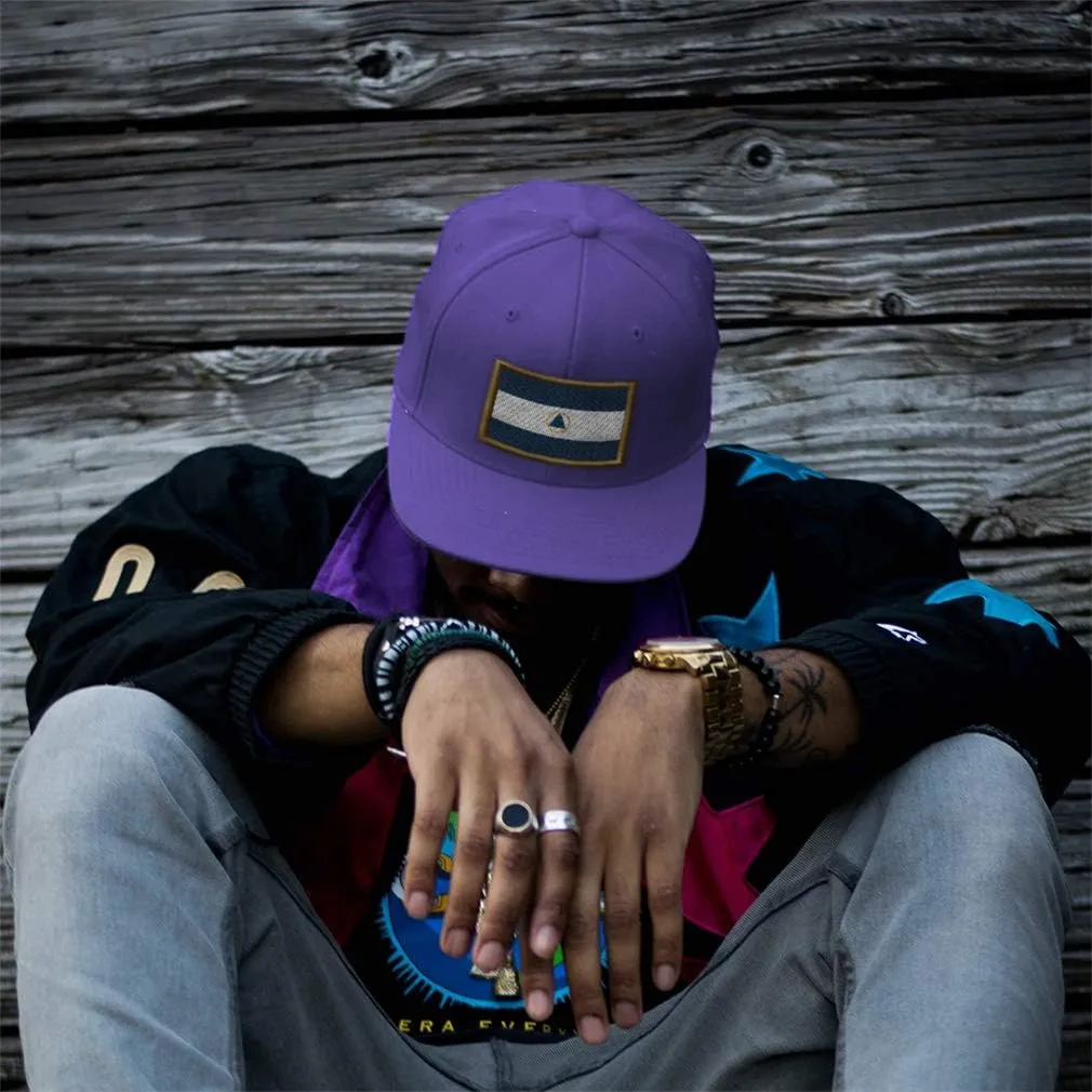 Custom Snapback Baseball Hat Nicaragua Embroidery Country Name Acrylic Cap Snaps