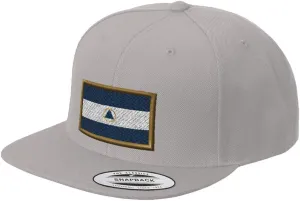 Custom Snapback Baseball Hat Nicaragua Embroidery Country Name Acrylic Cap Snaps