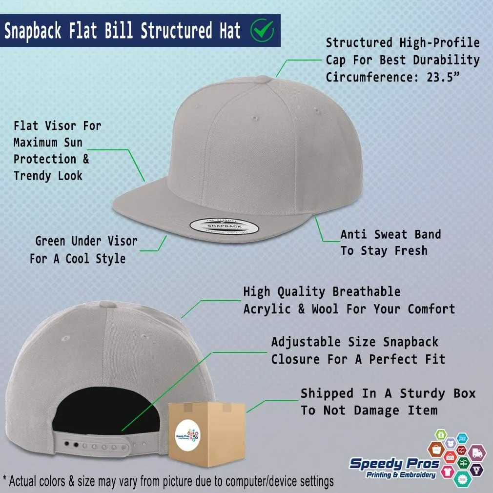 Custom Snapback Hat for Men Flat Brim Hats Atheism Skepticism Embroidered Flat Bill Hat Acrylic