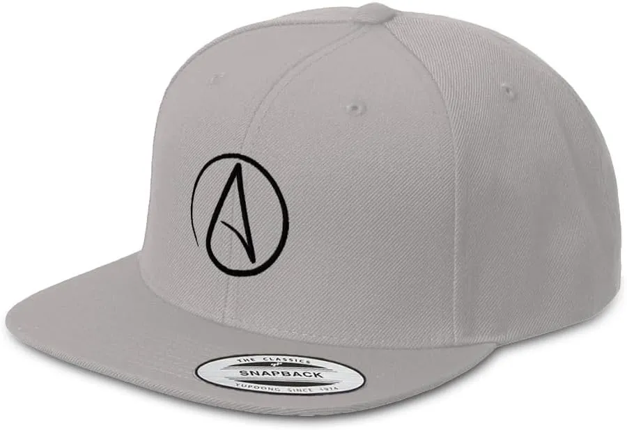 Custom Snapback Hat for Men Flat Brim Hats Atheism Skepticism Embroidered Flat Bill Hat Acrylic