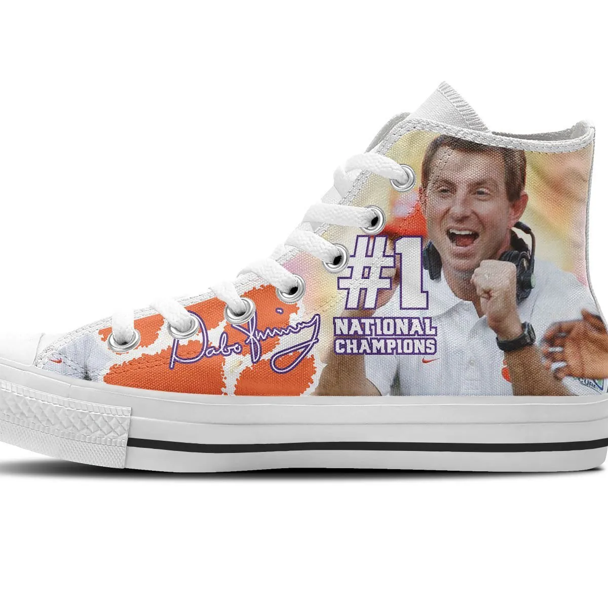dabo swinney ladies high top sneakers