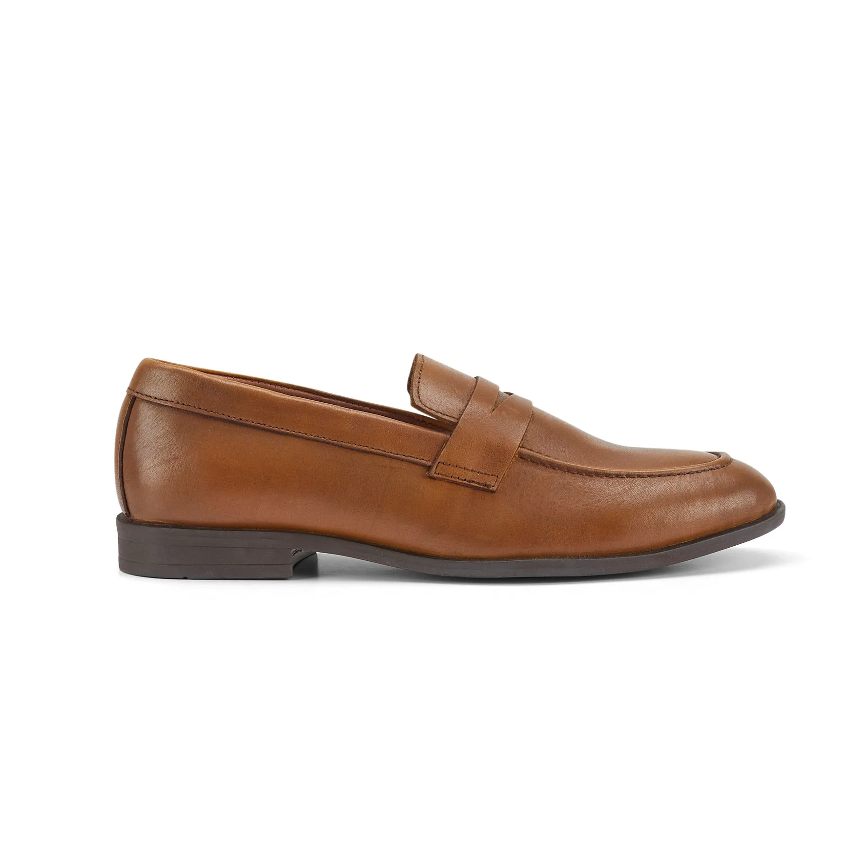 Dane Leather Penny Loaferss - Tan