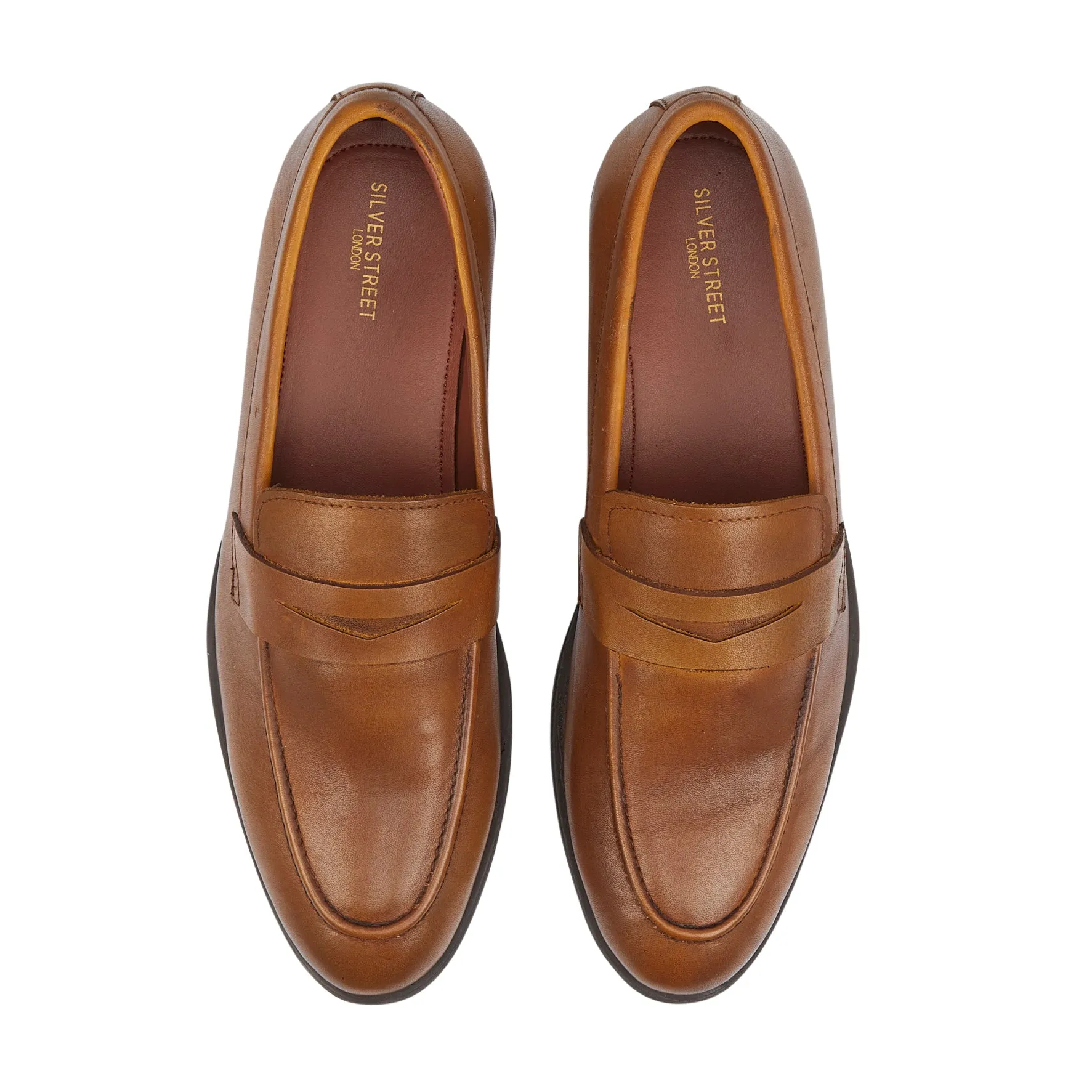 Dane Leather Penny Loaferss - Tan