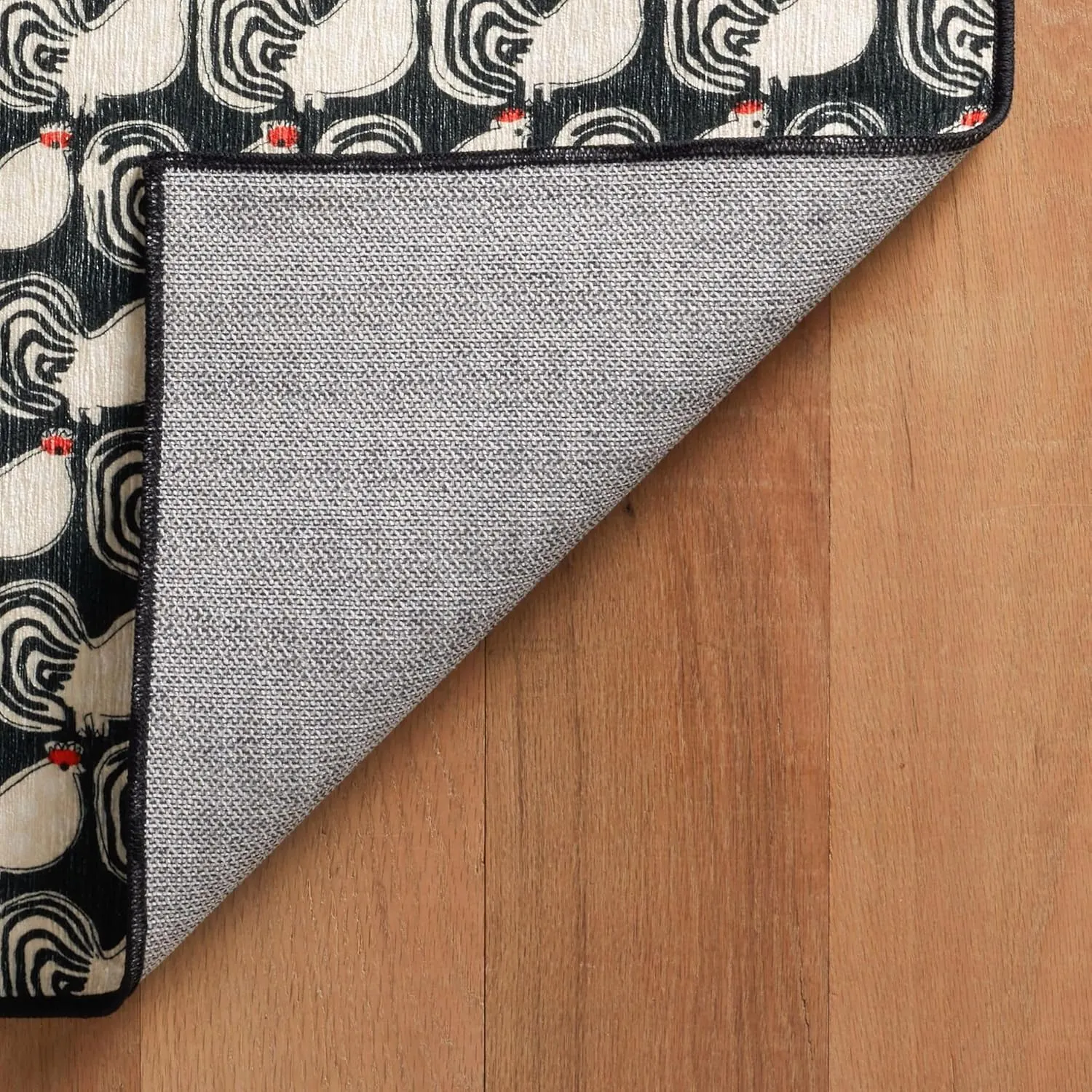 Dash & Albert x Frances Valentine Cockadoodledoo Multi Machine Washable Rug, 5 X 8 Feet, Multi Animal Pattern