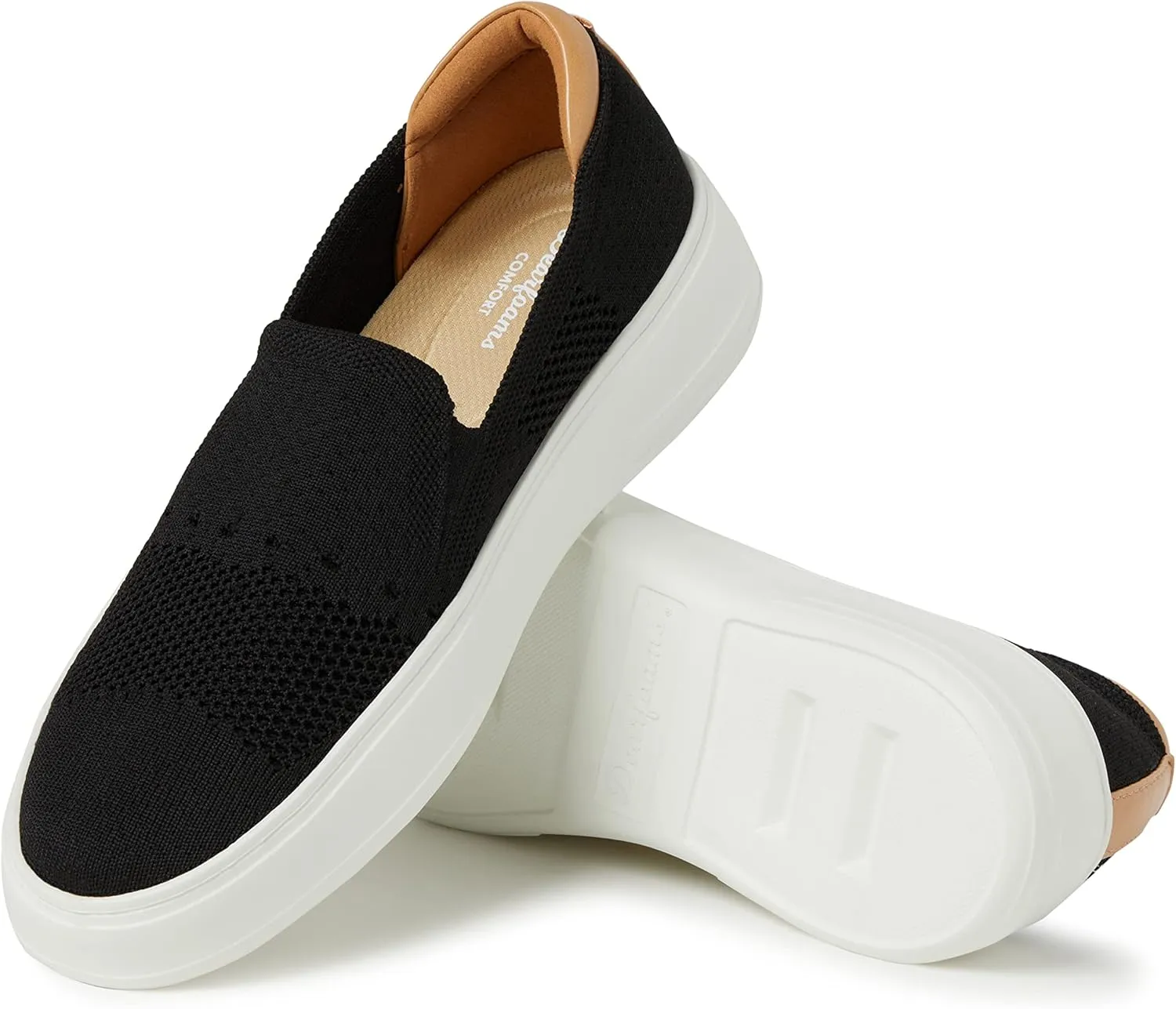 Dearfoams Women's Slip-On Lightweight Comfortable Sophie Loafers with Arch Support