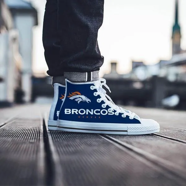 denver broncos mens high top sneakers high top