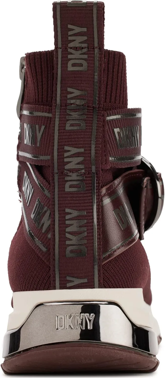 DKNY Women's High Top Slip on Wedge Sneaker