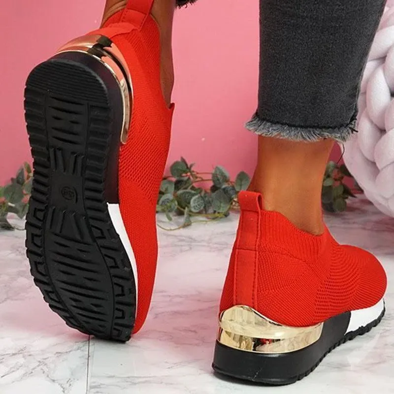 Elastic Slip-on Flat Shoes
