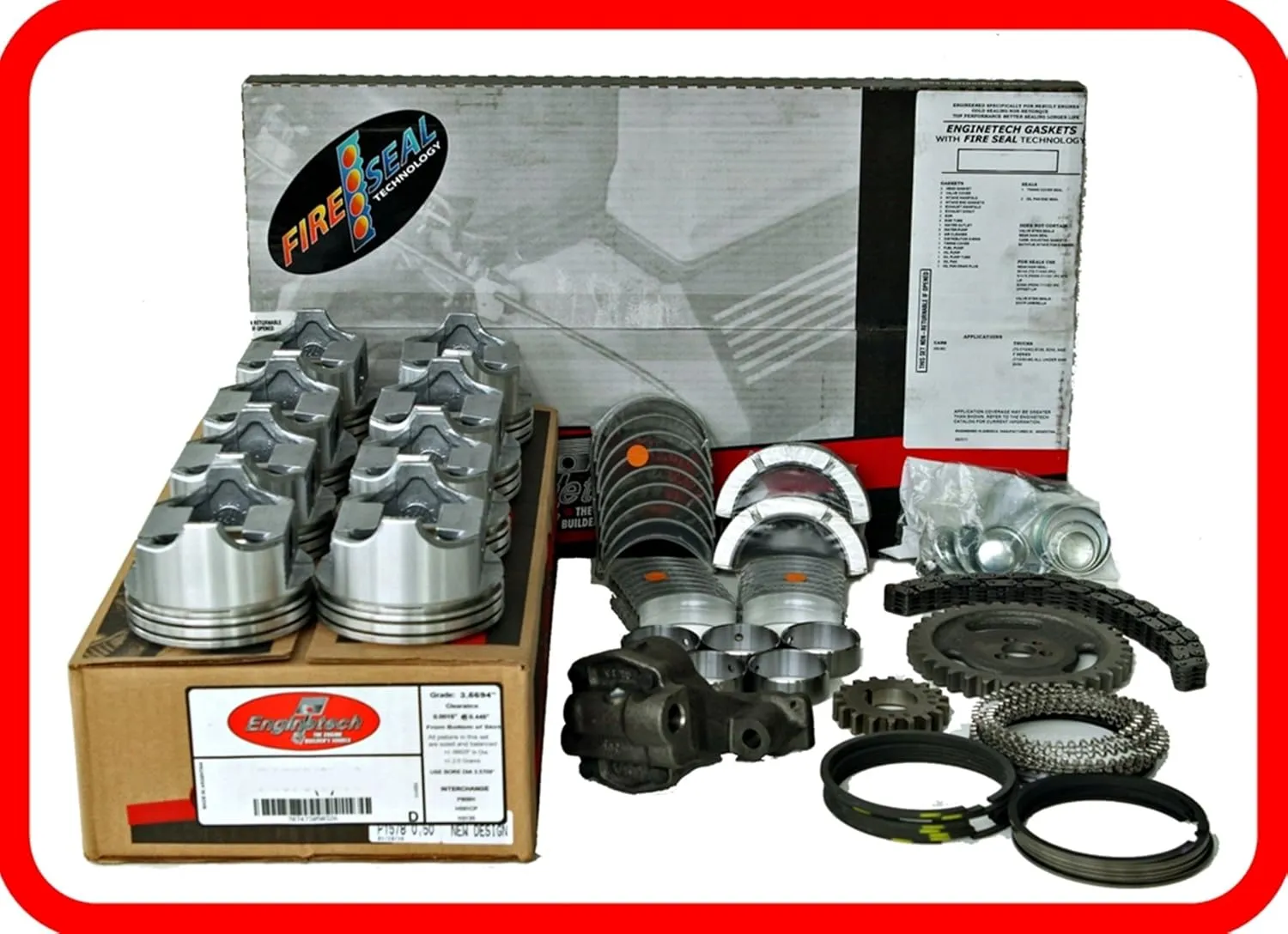 Engine Rebuild Overhaul Kit FITS: 1964-1973 Ford FE 390 6.4L 6.4 OHV V8 w/Flat-Top Pistons