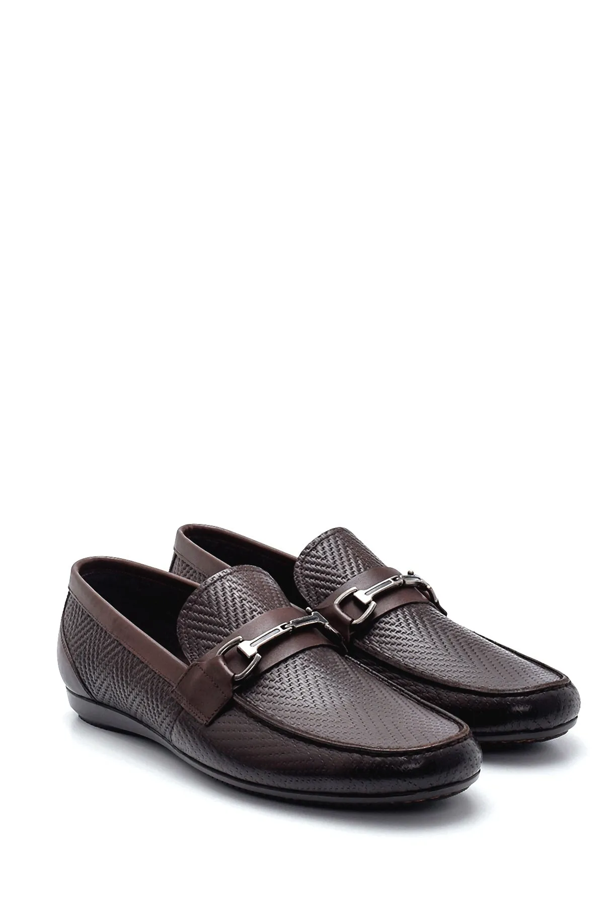 Erkek Deri Baskılı Loafer