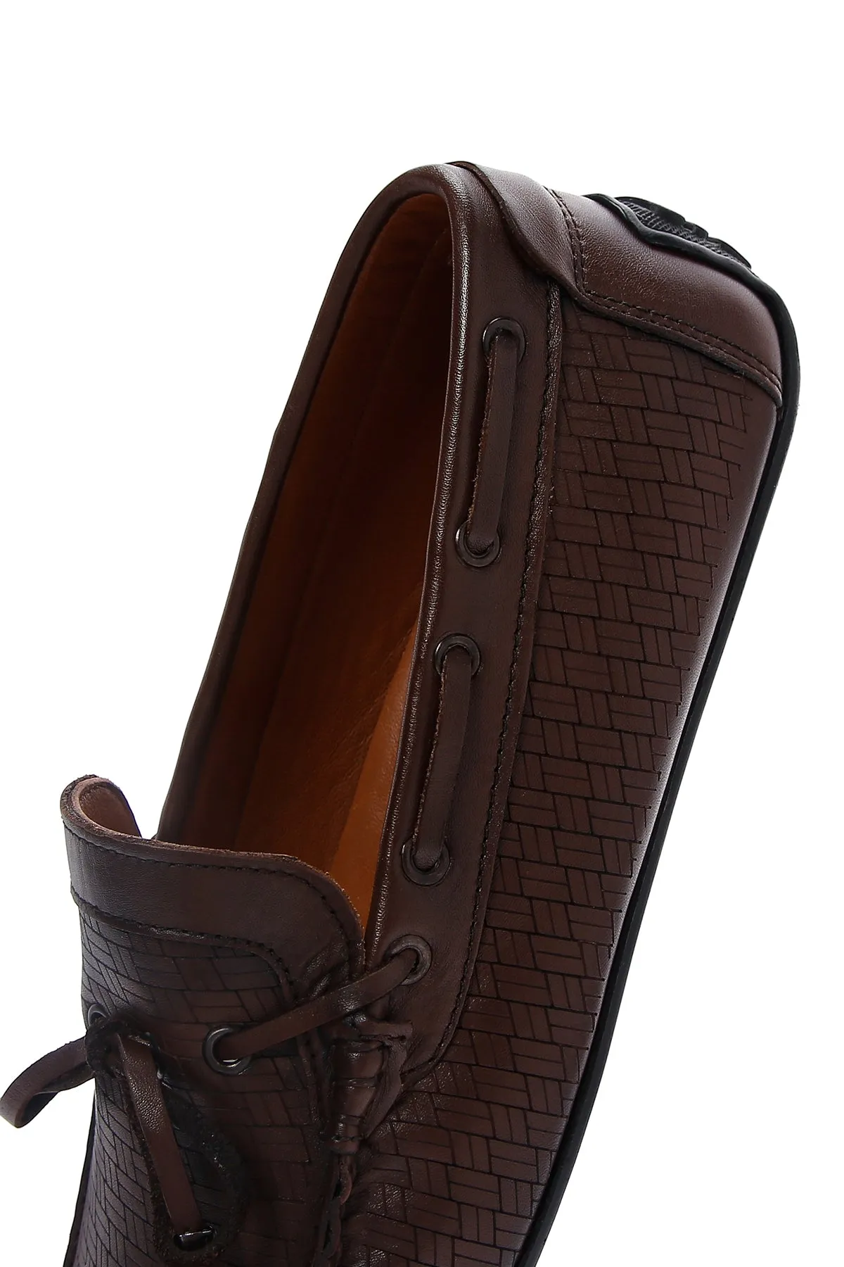 Erkek Kahverengi Deri Casual Loafer
