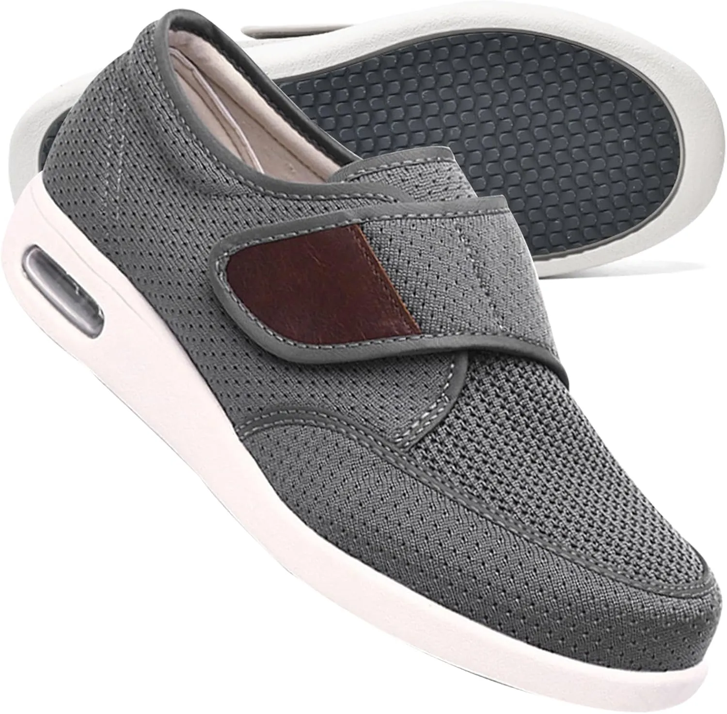 Extra Large Men's Slip-On Trainers - Breathable Casual Loafers for Running, Gym, and Walking - Lightweight Non-Slip Sneakers