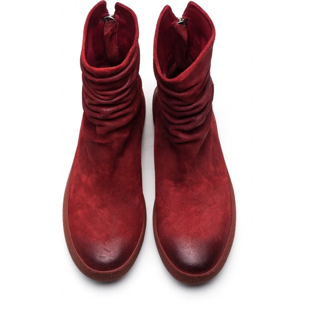 FARA waxed suede OXBLOOD