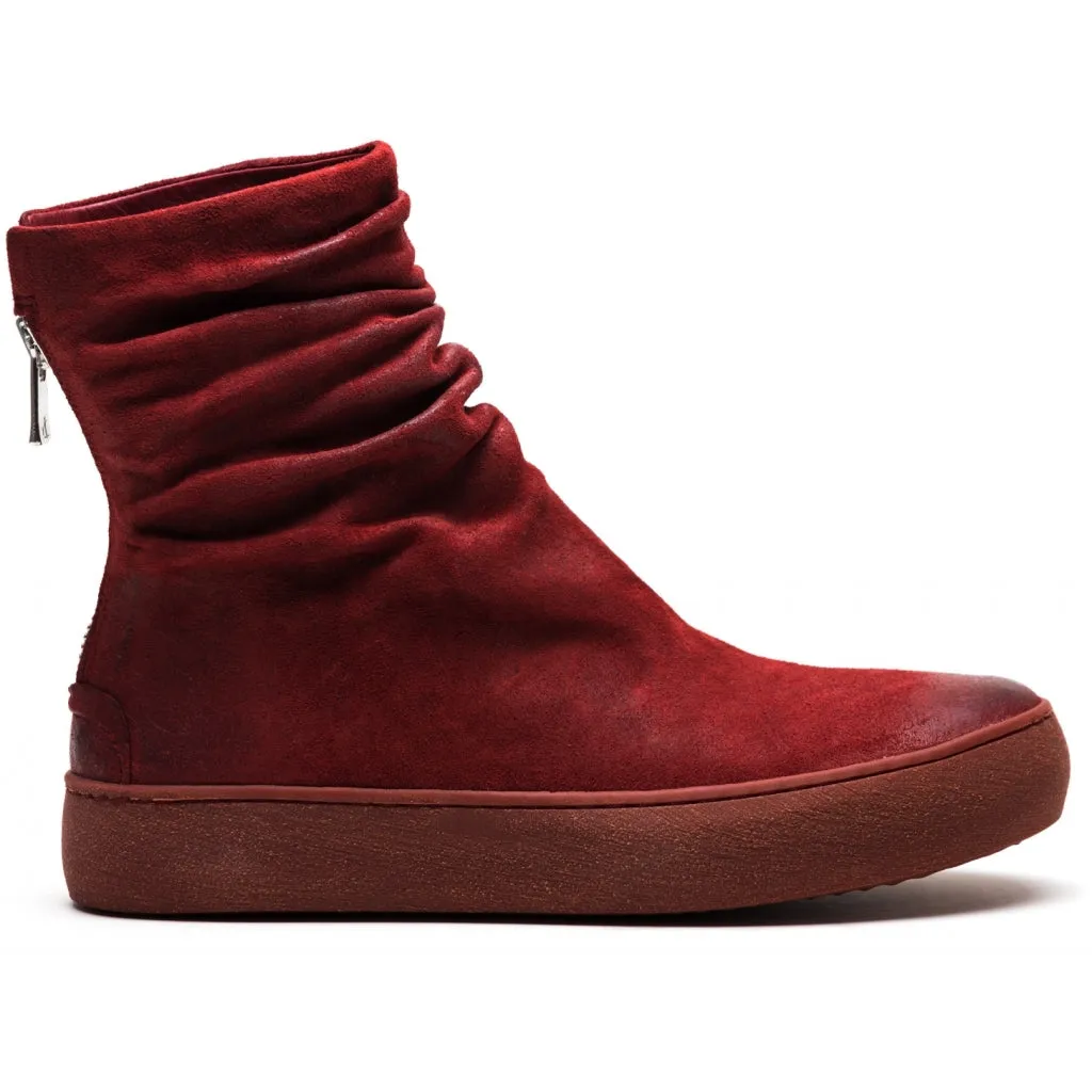 FARA waxed suede OXBLOOD
